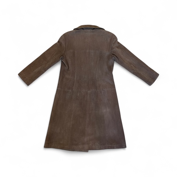 Vintage Brown Suede Italian Peacoat - Picture 2 of 5